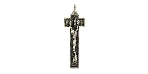 Croce con Cristo riportato in argento 925 - 4,4 cm