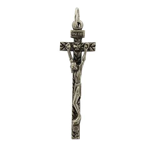 Croce con Cristo riportato in argento 925 - 4 cm