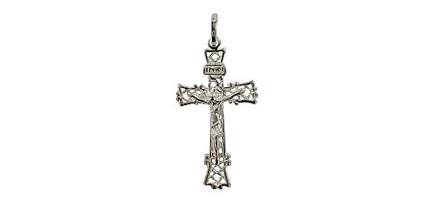 Croce in argento 925 con Cristo riportato - 3,5 cm