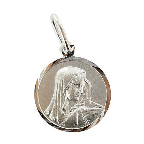 Medaglia Madonna Addolorata in argento 925 - 1,6 cm 
