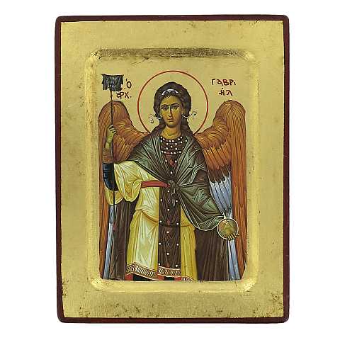 Icona San Gabriele Arcangelo, produzione greca su legno - 18 x 14 cm