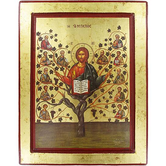 Icona Albero della Vita, produzione greca su legno - 25 x 32 cm