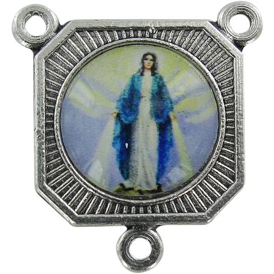Crociera Miracolosa in metallo ossidato e resina per rosario fai da te