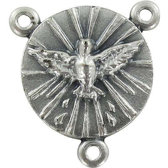 Crociera Spirito Santo tonda in metallo per rosario fai da te