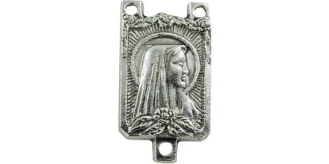 Crociera Lourdes rettangolare in metallo per rosario fai da te