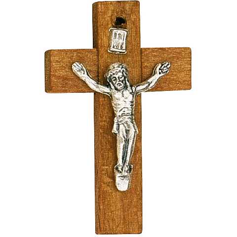 Croce in legno con Cristo - 5 cm