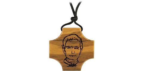 Croce Don Bosco in legno di ulivo con incisione