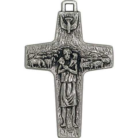 Croce in metallo modello Papa Francesco - 2,2 cm x 1,4 cm x 1 mm 