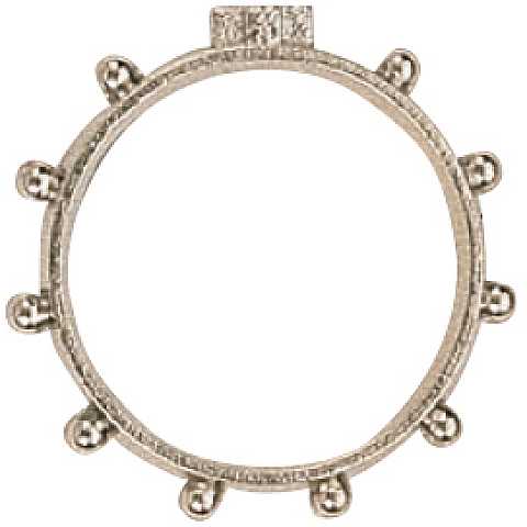 Rosario anello in metallo nichelato Ø 16 mm