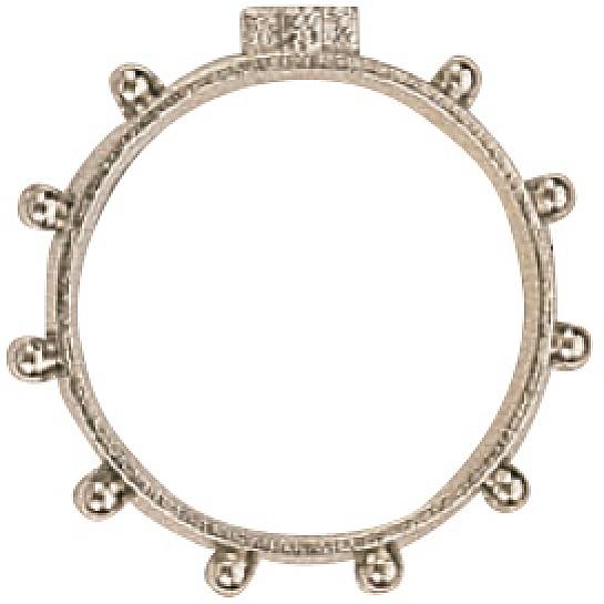 Rosario anello in metallo nichelato Ø 16 mm