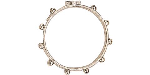 Rosario anello in metallo nichelato Ø 20 mm