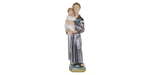 Statua Sant Antonio in gesso madreperlato dipinta a mano - 30 cm