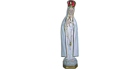 Statua Madonna di Fátima in gesso madreperlato dipinta a mano - 36 cm circa