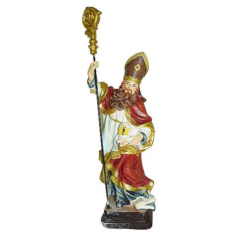 Statua di Sant'Ambrogio da 12 cm in confezione regalo con segnalibro
