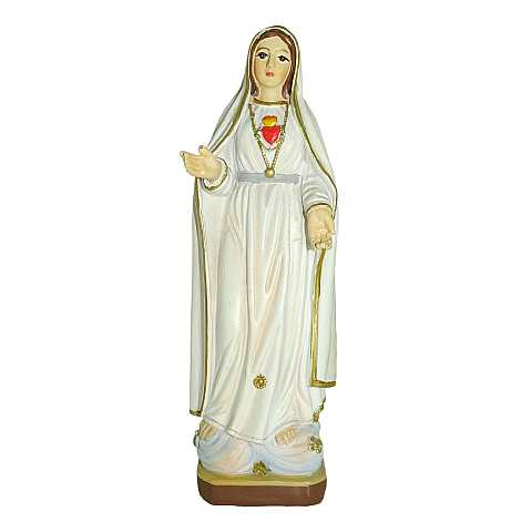Ferrari & Arrighetti Statua della Madonna di Fatima da 12 Cm in Confezione Regalo con Segnalibro, Statuetta Personaggio Religioso con Scatola Regalo Decorativa, Testi in IT/EN/ES/FR