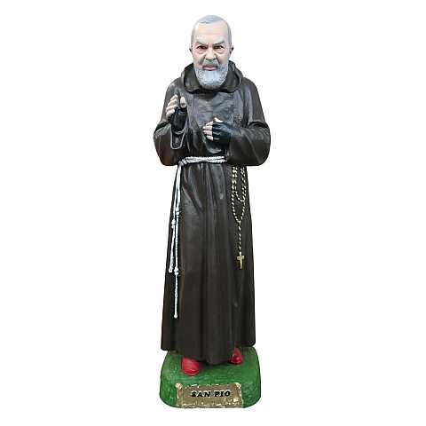 Statua Padre Pio in gesso dipinta a mano - 180 cm