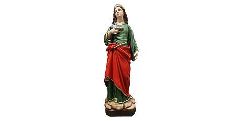 Statua di Santa Lucia in resina dipinta a mano - 60 cm