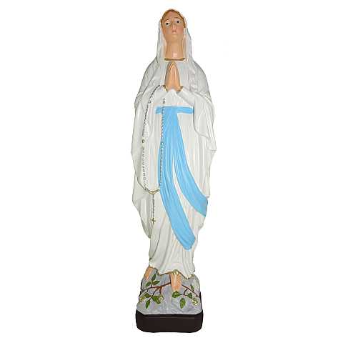 Statua da esterno della Madonna di Lourdes in materiale infrangibile dipinta a mano da 30 cm