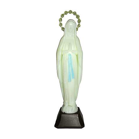 Statua Madonna di Lourdes fosforescente 14 cm