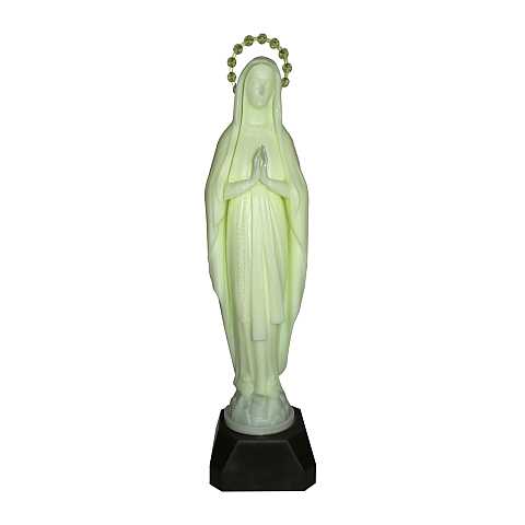 Statua Madonna di Lourdes fosforescente 30 cm