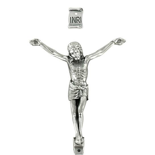 Corpo di Cristo per Crocifisso, Metallo, Color Argento, 7 Centimetri