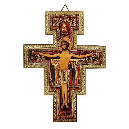 Crocifisso di San Damiano stampa in rilievo - 42 x 31 cm