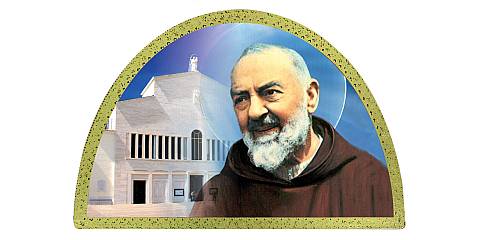  Stampa ad arco di San Pio di Pietrelcina - cm 18 x 12