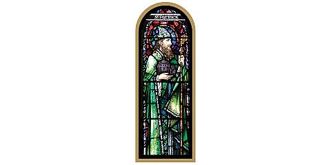 Quadro San Patrick stampa tipo vetrata su legno - 10 x 27 cm