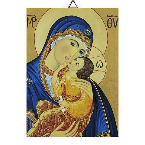 Icona Madonna col Bambino stampa su Quadro in legno - 30 x 40 cm