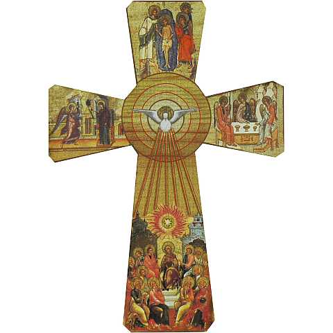 Bomboniera Cresima: Croce Colomba dello Spirito Santo - 14 x 9,5 cm