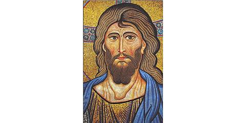 Quadro Cristo Pantocratore stampa su legno - 8,5 x 13 cm