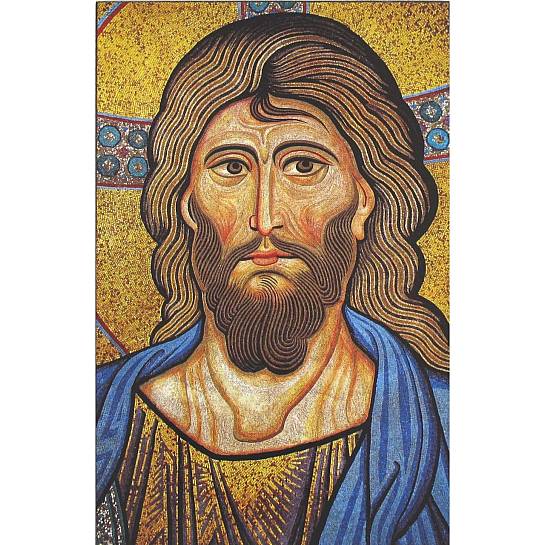 Quadro Cristo Pantocratore stampa su legno - 8,5 x 13 cm