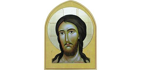 Quadro Volto di Gesù a forma di cuspide - 25 x 34 cm