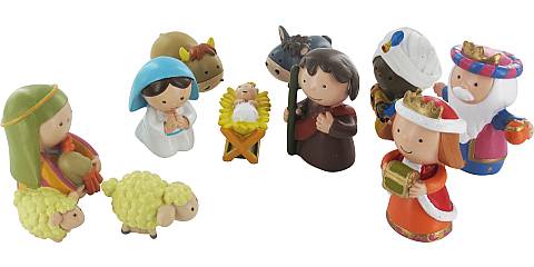 Presepe per Bambini: Natività 10 personaggi in resina da 8 cm 2027GR -  Ferrari & Arrighetti