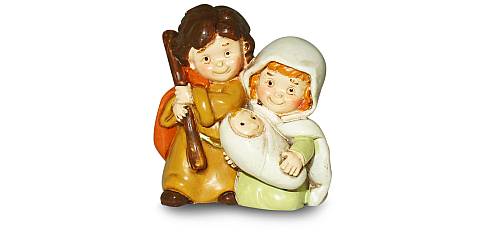 Natività per Bambini, Piccolo Presepe, Statuina Sacra Famiglia, Resina, 2 Cm