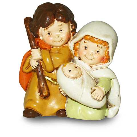 Natività per Bambini, Piccolo Presepe, Statuina Sacra Famiglia, Resina, 2 Cm