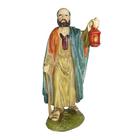 Statuine presepe: Pastore con lanterna linea Martino Landi per presepe da cm 10