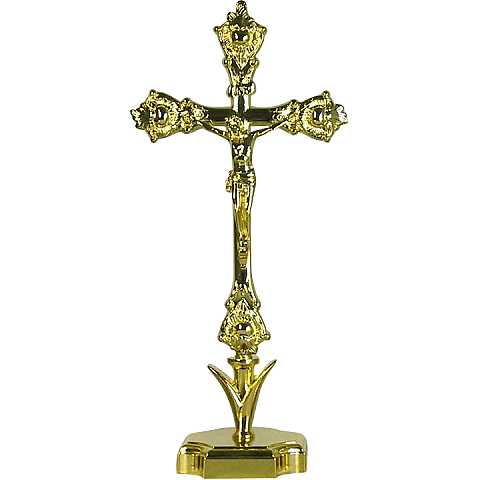 Croce su candeliere - 42 cm