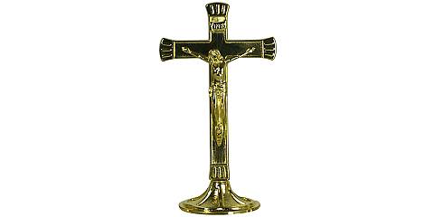 Croce su candeliere - 24 cm