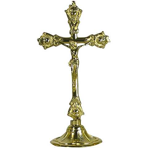 Croce su candeliere - 37 cm