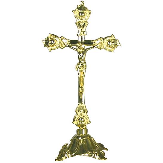 Croce su candeliere - 36 cm