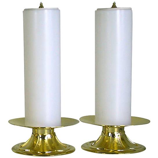 coppia candelieri 591 con finte candele 4591CA - Ferrari & Arrighetti