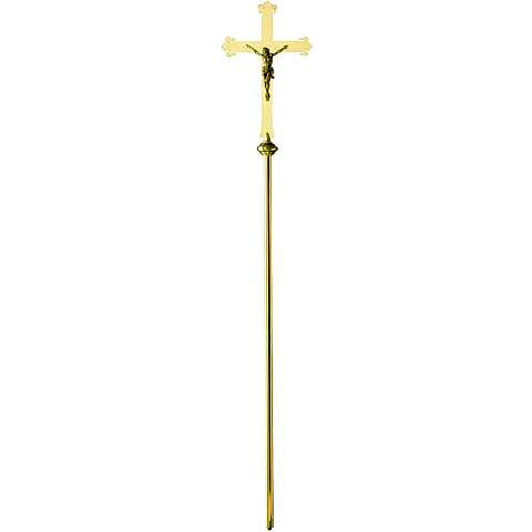 Croce processionale in ottone - 142 cm - Molina