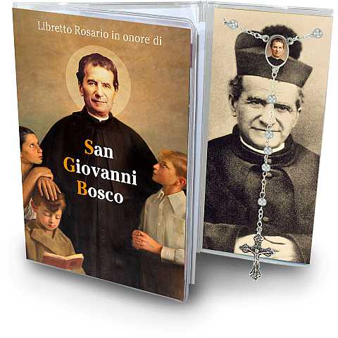 Libretto con Rosario San Giovanni Bosco - italiano