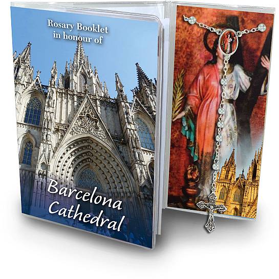 Libretto con Rosario Cattedrale di Barcellona - inglese