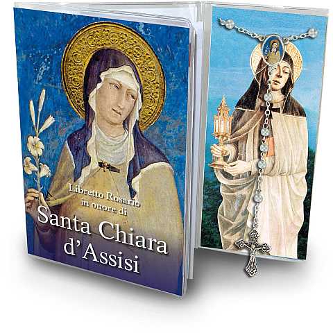 Libretto con Rosario Santa Chiara d'Assisi - italiano
