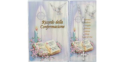 Bomboniera Cresima: Libretto ricordo della Confermazione con rosario, testi in maltese