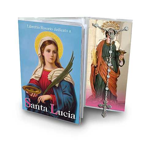 Libretto con rosario Santa Lucia - italiano