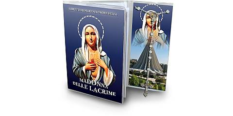 Libretto dedicato alla Madonna delle Lacrime (SiracusA con rosario classico 5 decine - italiano