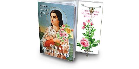 Libretto con rosario dedicato a Santa Maria Goretti, testi in italiano
